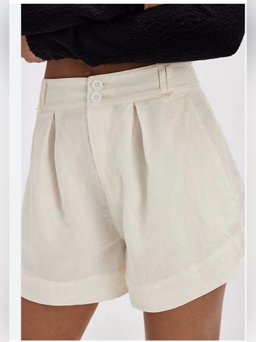 Free People Marina Trouser Shorts size 4 Optic White